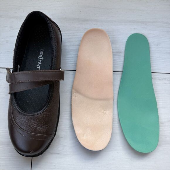 Orthofeet Shoes Womens Size 8.5 Medium Black Leather Upper Mary Jane Comfort - Picture 13 of 13